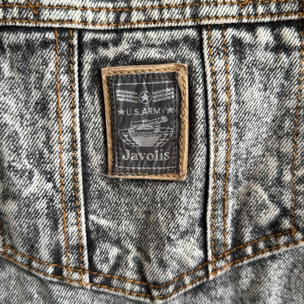 vintage U.S. Army Javolis Acid Wash Denim Overalls Small - Picture 8 of 8